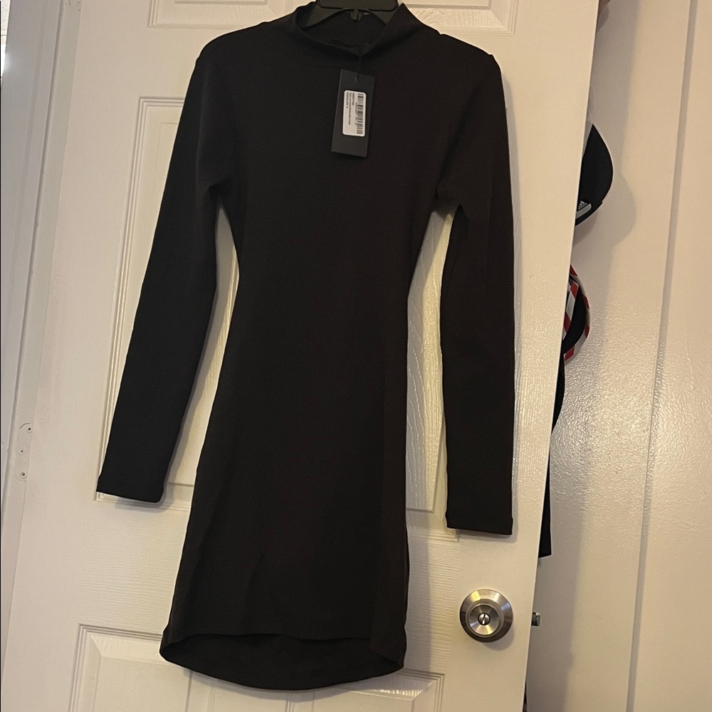 Nasty Gal Chic Black Long Sleeve‎ Dress